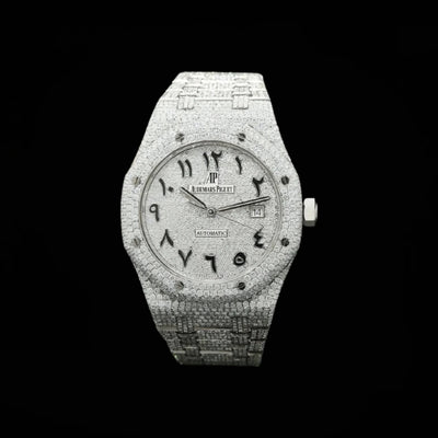 Ap Arabic Dial Iced Out Moissanite Bustdown
