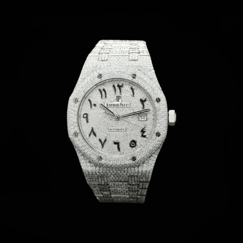 Ap Arabic Dial Iced Out Moissanite Bustdown