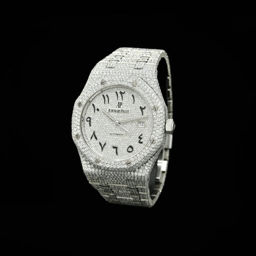 Ap Arabic Dial Iced Out Moissanite Bustdown