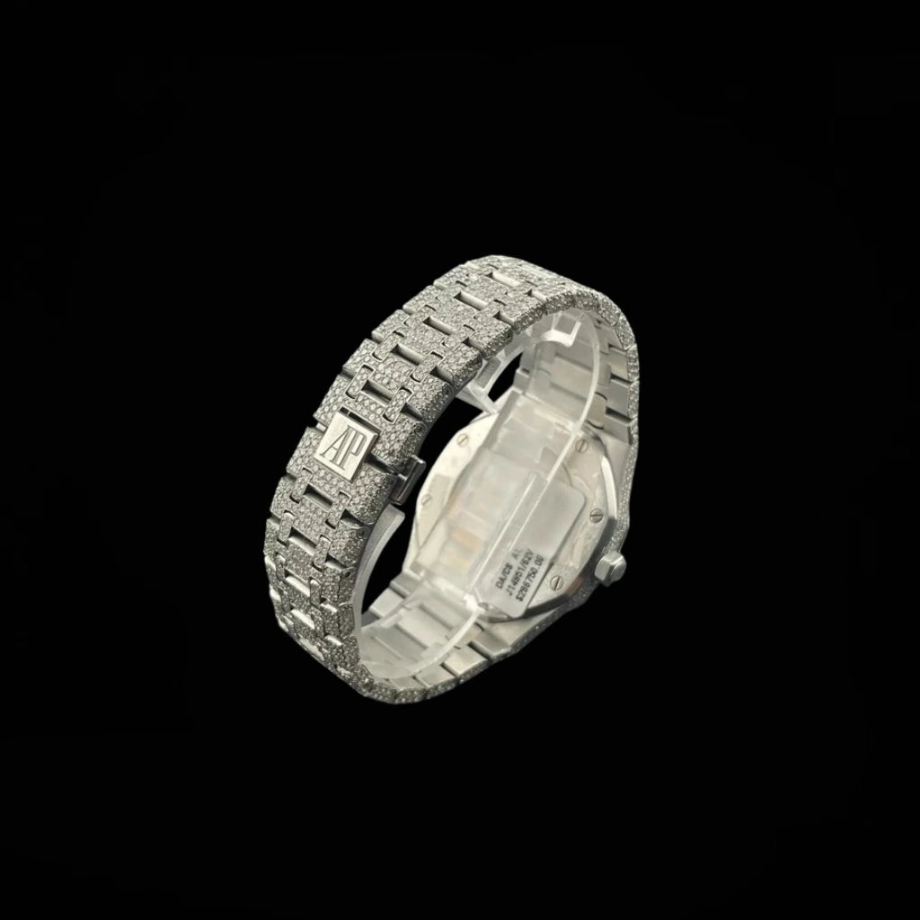 Moissanite Arabic Dial Iced Out Watch