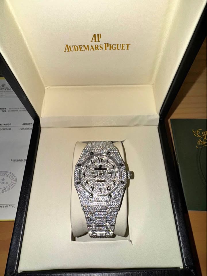 Ap Arabic Dial Iced Out Moissanite Bustdown