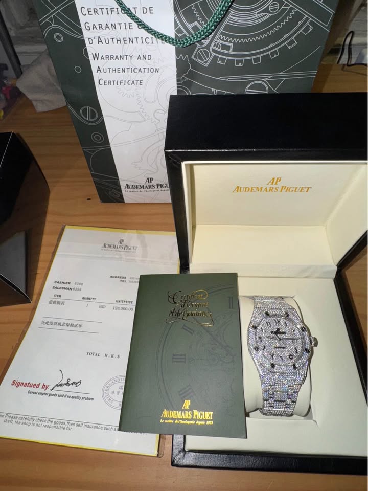 Ap Arabic Dial Iced Out Moissanite Bustdown