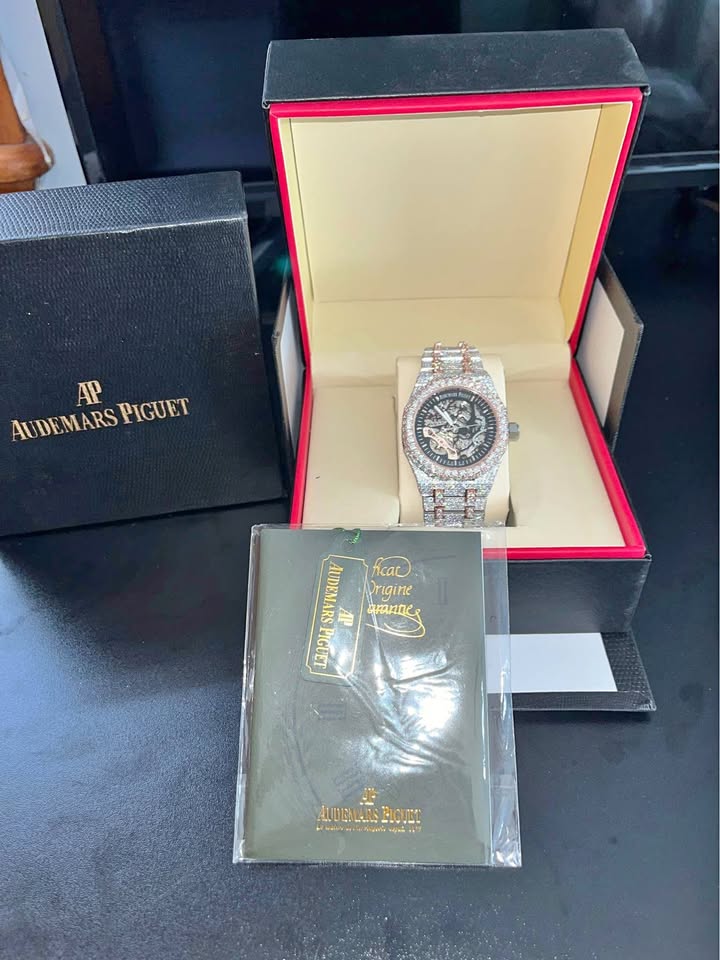 Skeleton Two Tone Moissanite Watch