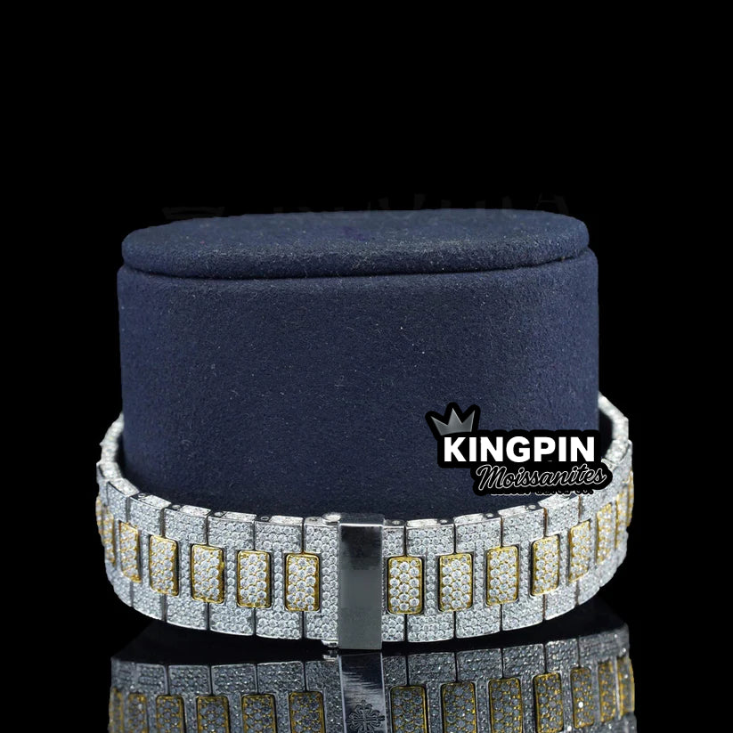 Fully Iced Nautilus Gold Moissanite Watch