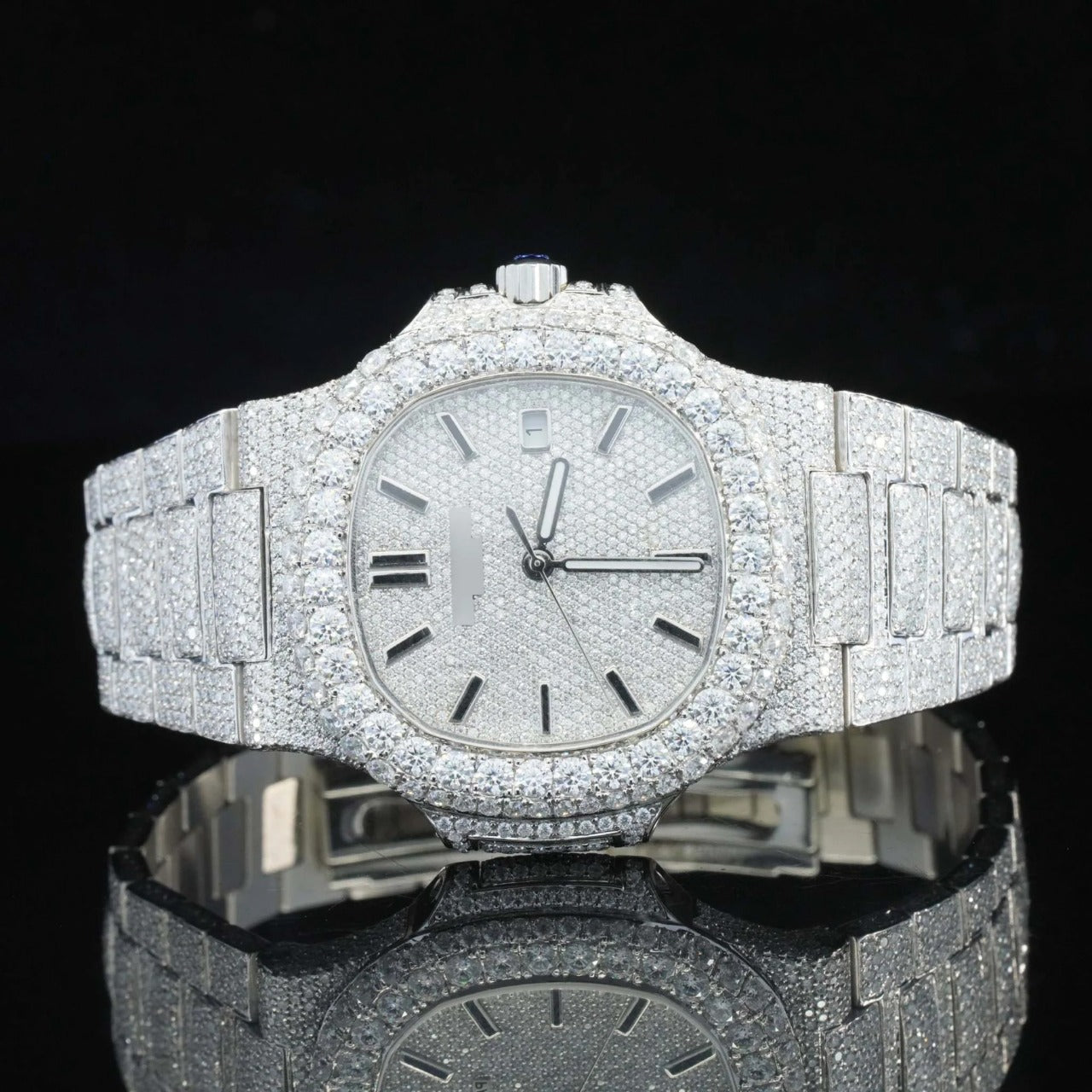 Patek Philippe  Fully Iced Out Moissanite Bustdown