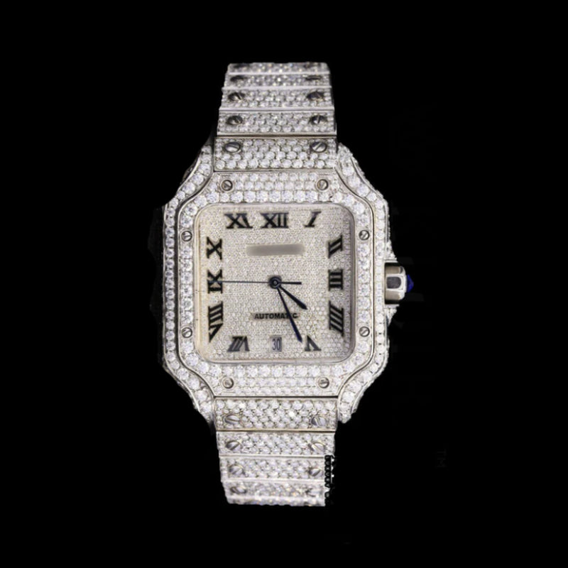 Cartier Fully Iced Out Lab Diamond Bustdown