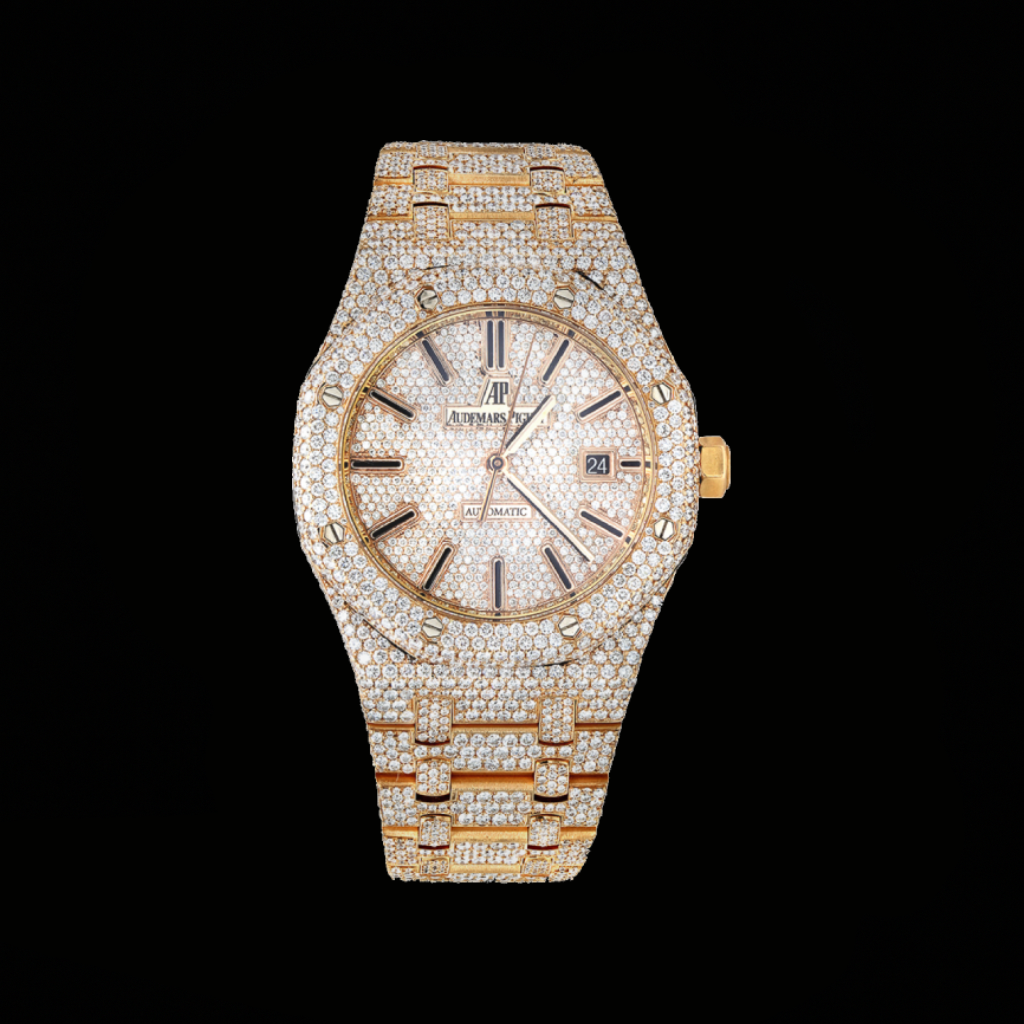 Ap Yellow Two Tone Iced Out Bustdown