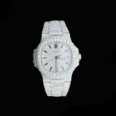 Patek Philippe  Fully Iced Out Moissanite Bustdown