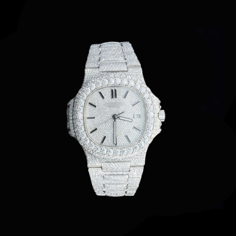 Patek Philippe  Fully Iced Out Moissanite Bustdown