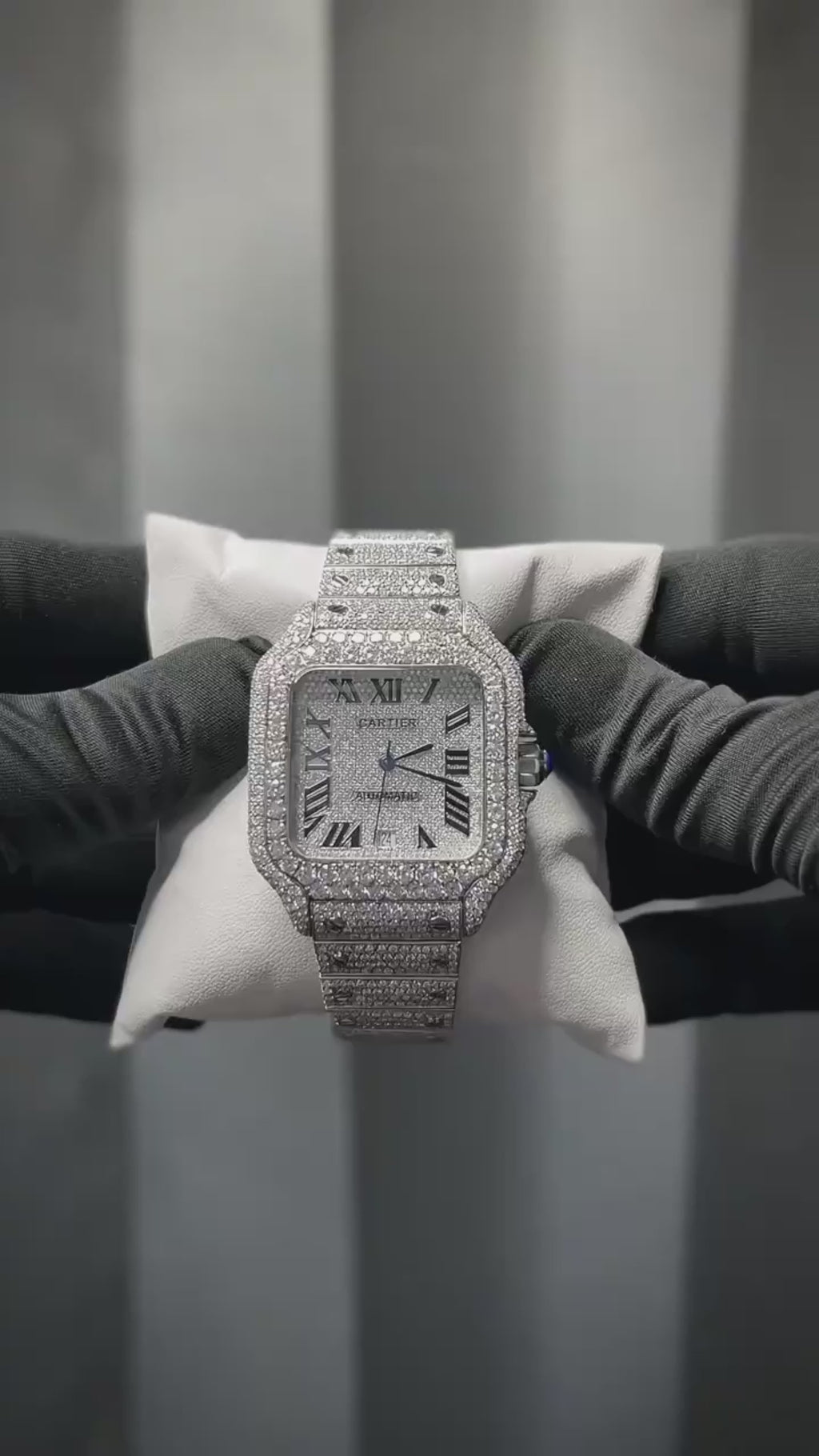 Square Iced Out Moissanite Watch