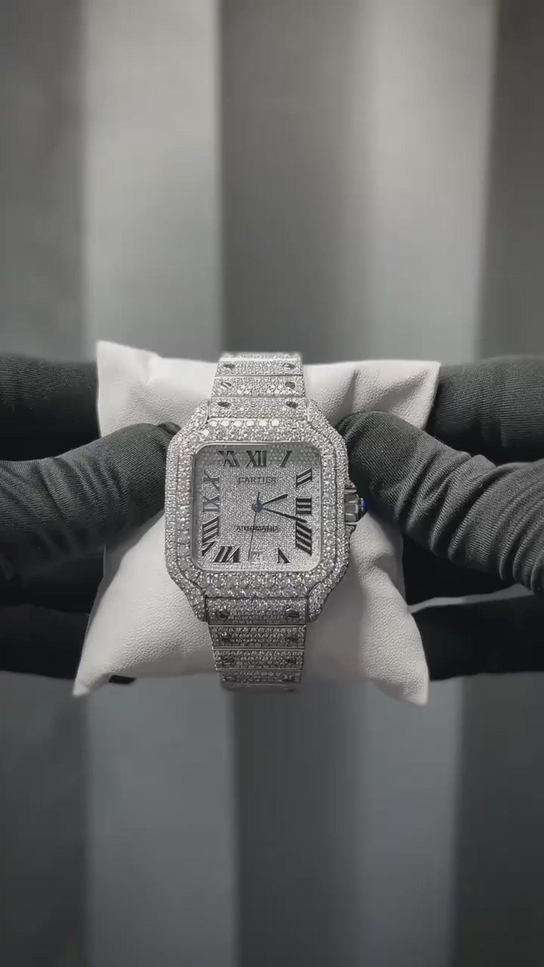 Square Iced Out Moissanite Watch