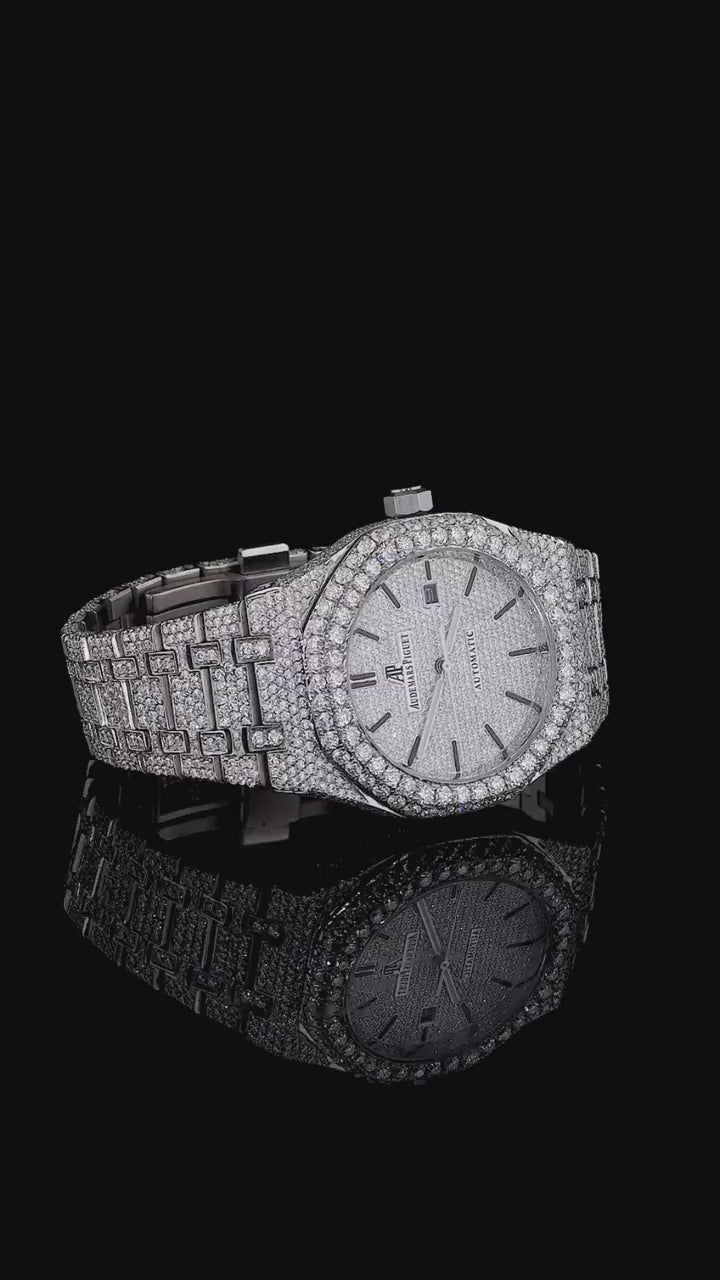 Octagonal Iced Out Moissanite Watch