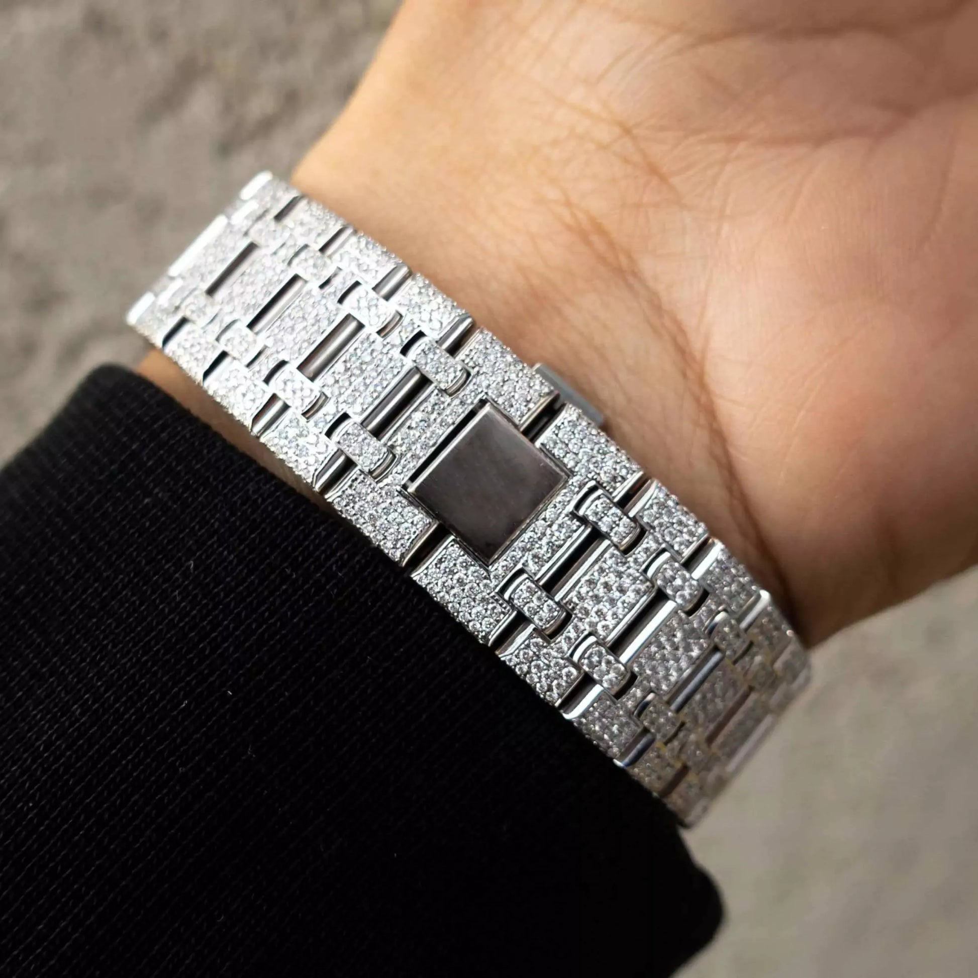 Ap Skeleton Iced Out Moissanite Bustdown