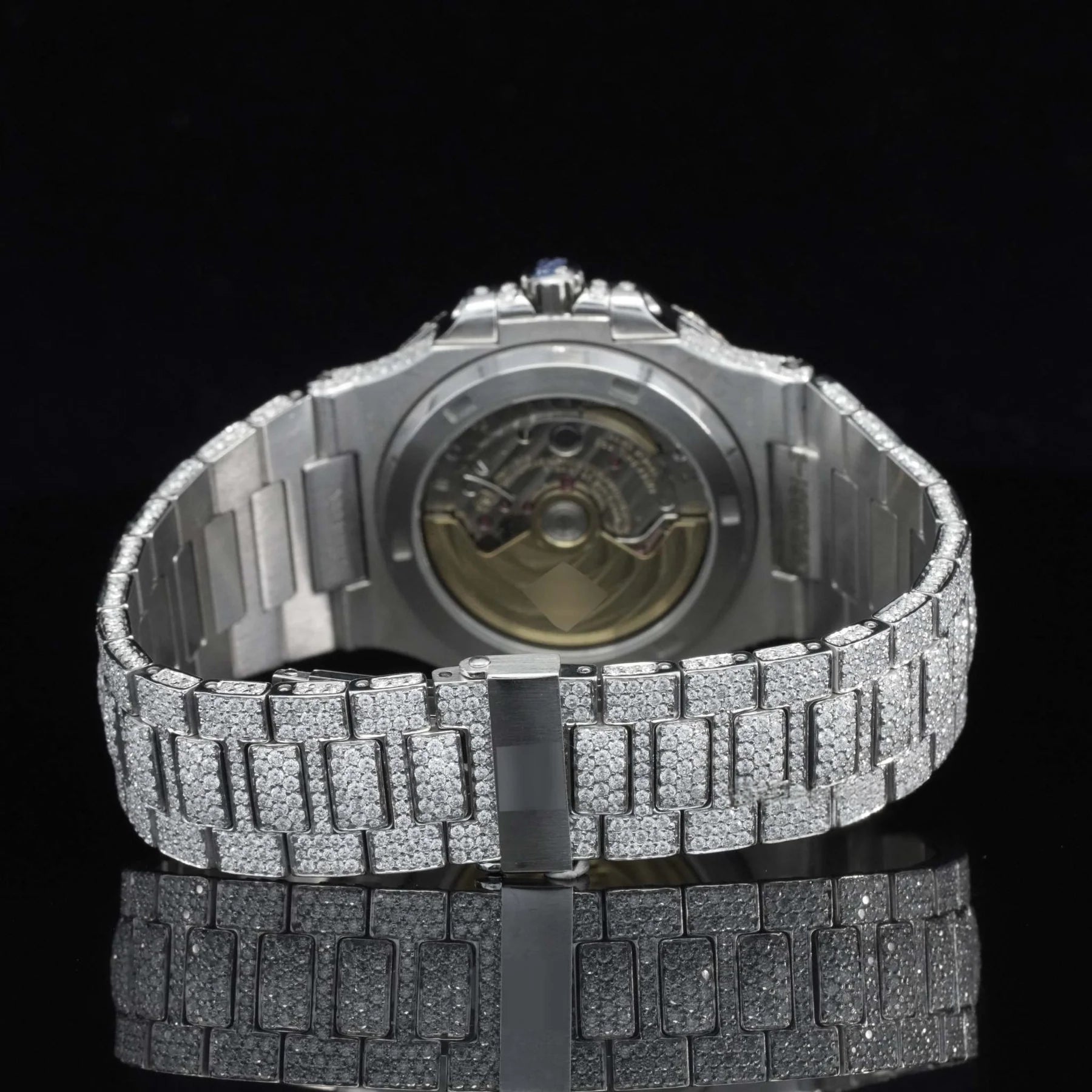 Patek Philippe Yellow Gold Iced Out Lab Diamond Watch